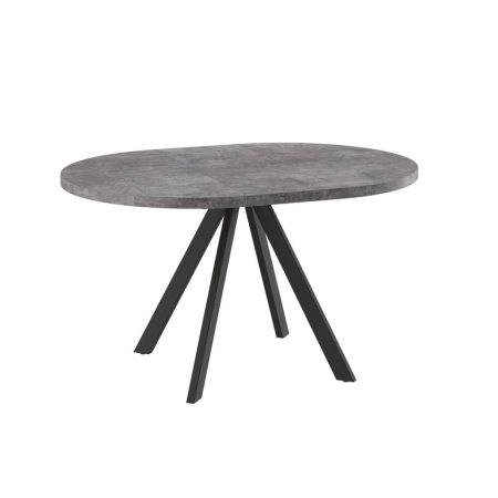 Стол RONDO-100, круглый раздвижной 100(135), ДЫМЧАТАЯ КЕРАМИКА/ЧЕРНЫЙ RONDO 100